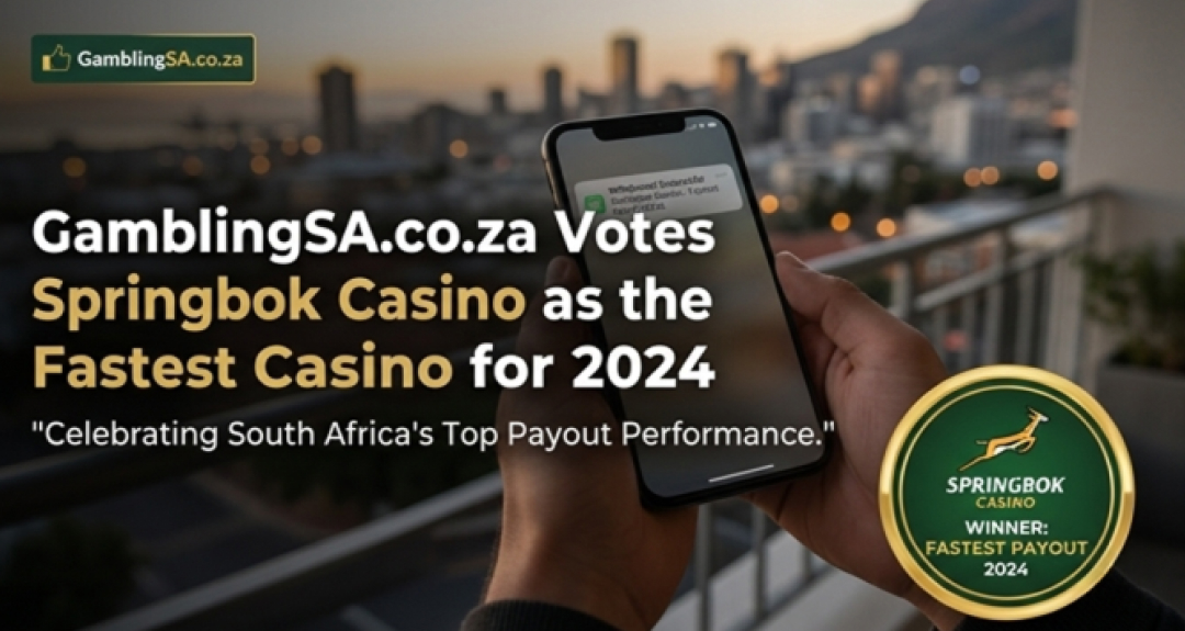 GamblingSA.co.za Votes Springbok Casino as the Fastest Payout Casino for 2024