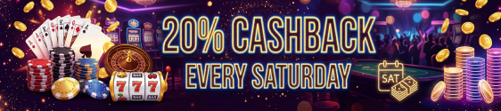 20% Cashback every Saturday